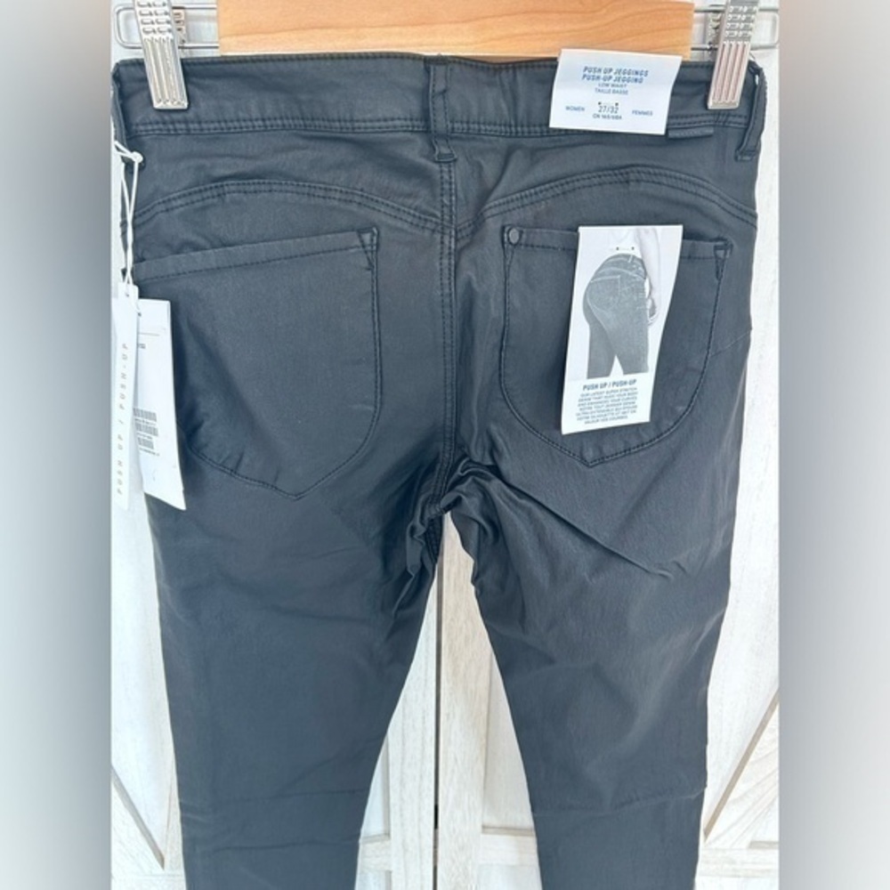 💋NWT H&M Push up jeggings faux leather stretch pants 27/32 - Picture 6 of 8